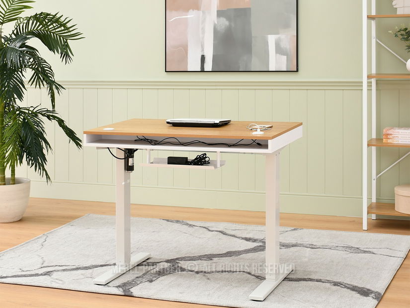 PC asztal Osto 100 (fehér tölgy + fehér)