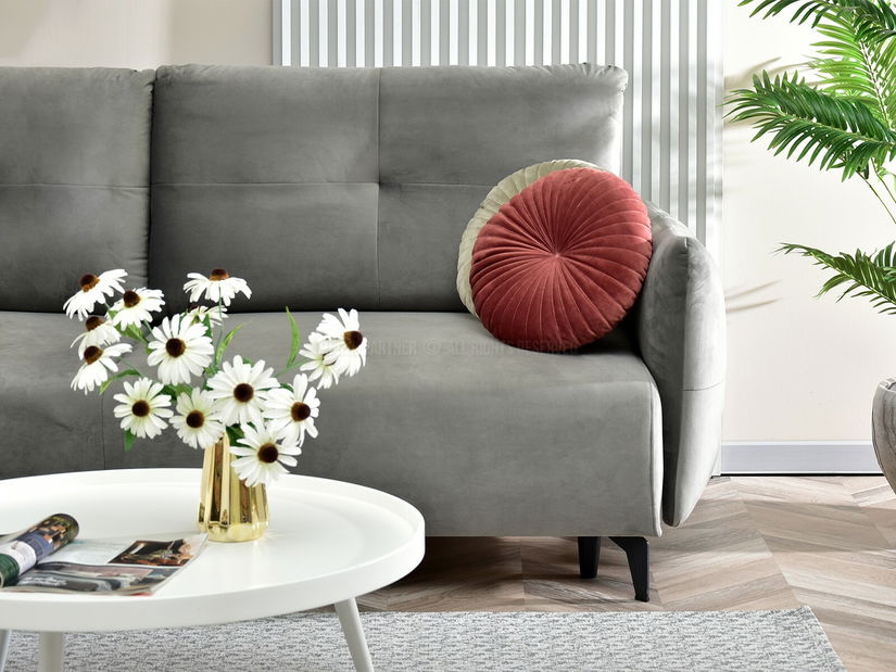 Kétszemélyes kanapé Lasciare (szürke + fekete)