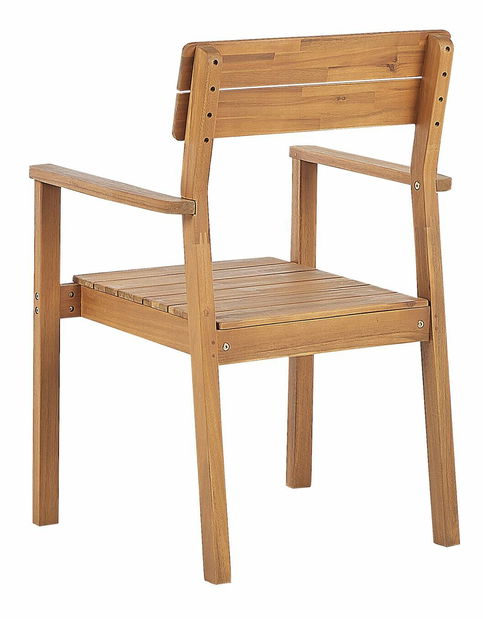 Set 2 buc scaune de grădină Fernanda (lemn deschis)