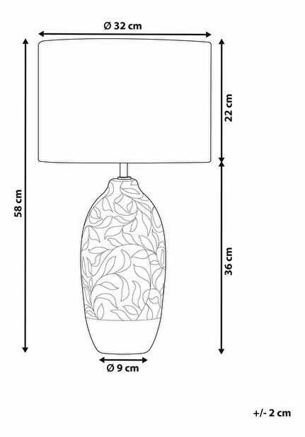 Stolná lampa Aurelien (modrá)