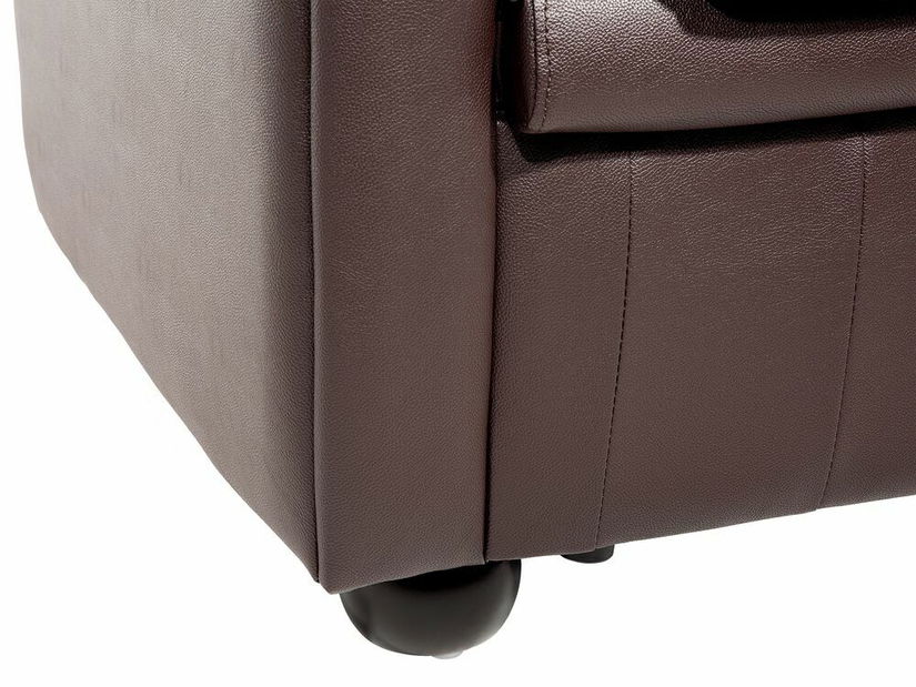 Kožená pohovka trojsedačka Chichester (hnedá)