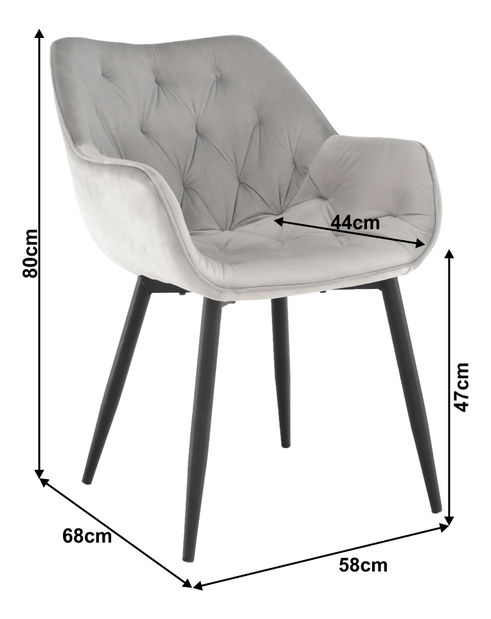 Dizajnové kreslo Feddy (svetlosivá)