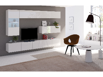 Mobilier living Calabria C4 (Alb) (fără iluminat)