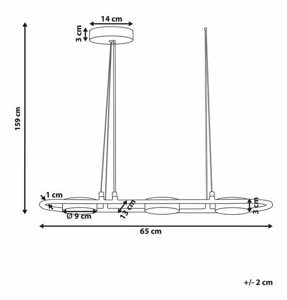 Závesné svietidlo Malza (čierna)