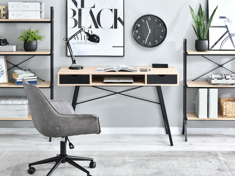 PC stolić Gavon (hrast + crna)