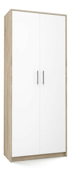 Policová skriňa Obtenidas 1 (biela + dub sonoma)