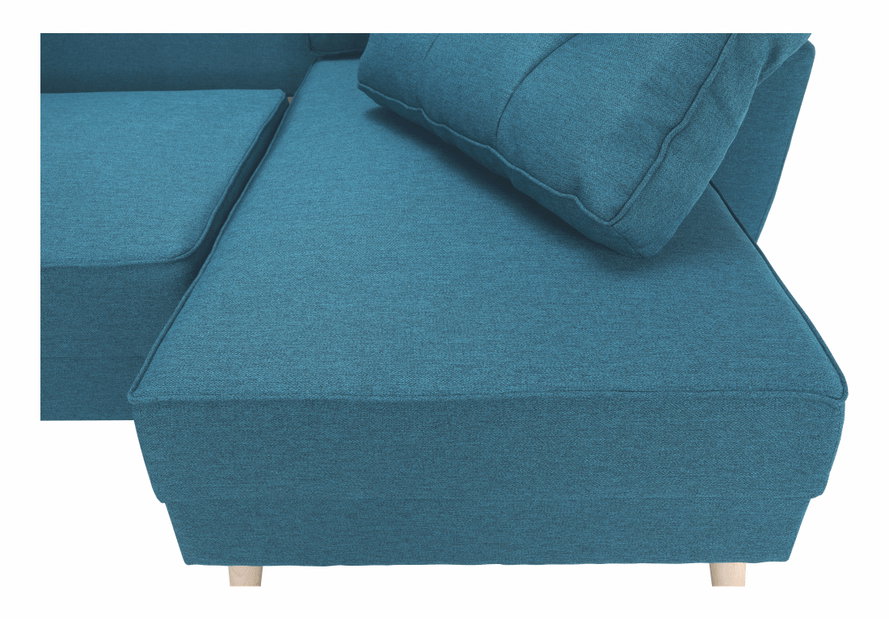 Sedacia súprava v tvare U Vellin (tyrkysová) (L)