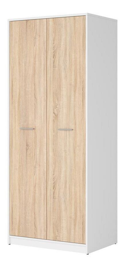 Ormar za garderobu Nepo Plus 33 (bijela + hrast sonoma) 