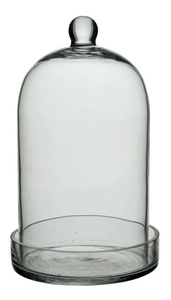 Dekoratívny predmet Jolipa Zvon / Klobúk Natural White Forest (16x16x30cm) (Priehľadná)