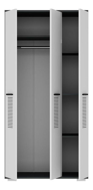 Ruhásszekrény Asemolla C (antracit + fehér)