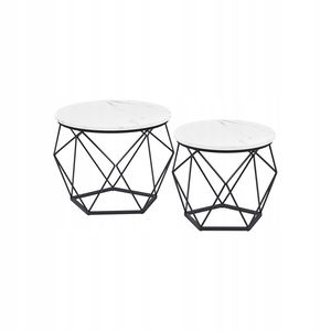 Konferenčný Stolík Lyvora (biela + čierna)
