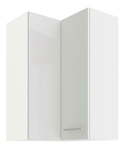Horná rohová kuchynská skrinka Lavera 60x60 GN-90 2F (90°) (korpus: biela + front: lesk biely)