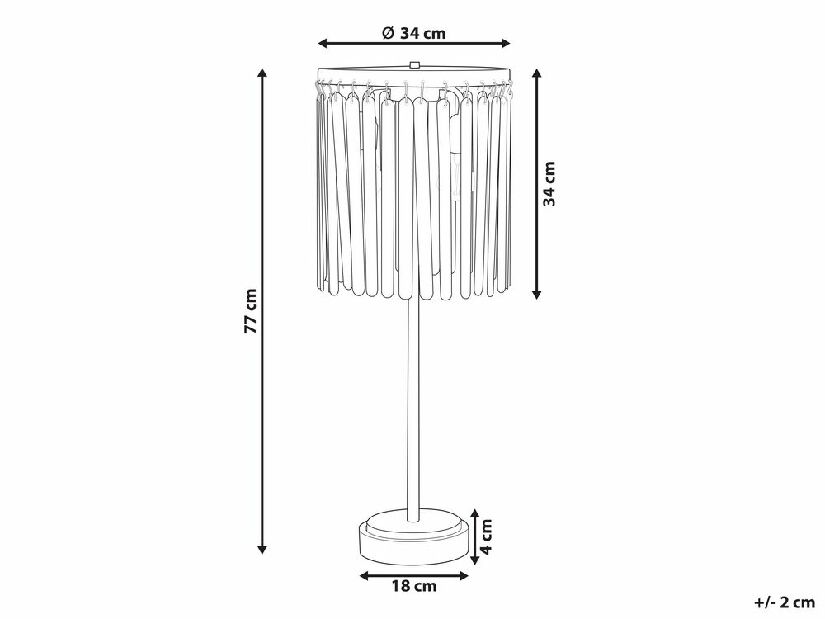 Stolná lampa Sargas (tmavé drevo) 