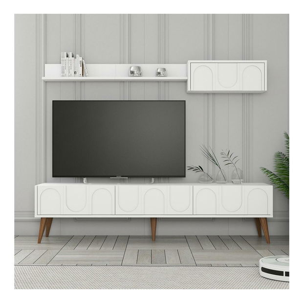 Mobilier living Bipemu 4 (alb + nuc)