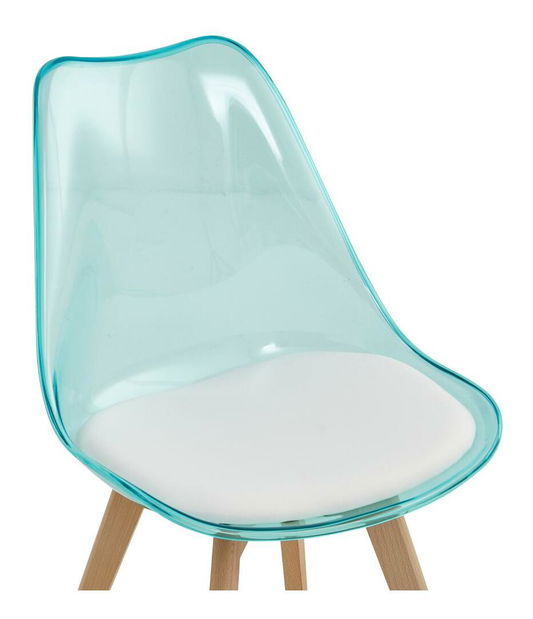 Scaun sufragerie Bralla 2 (transparent + verde + fag + alb) 