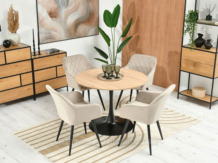 Stolica Logie (bež + crna)