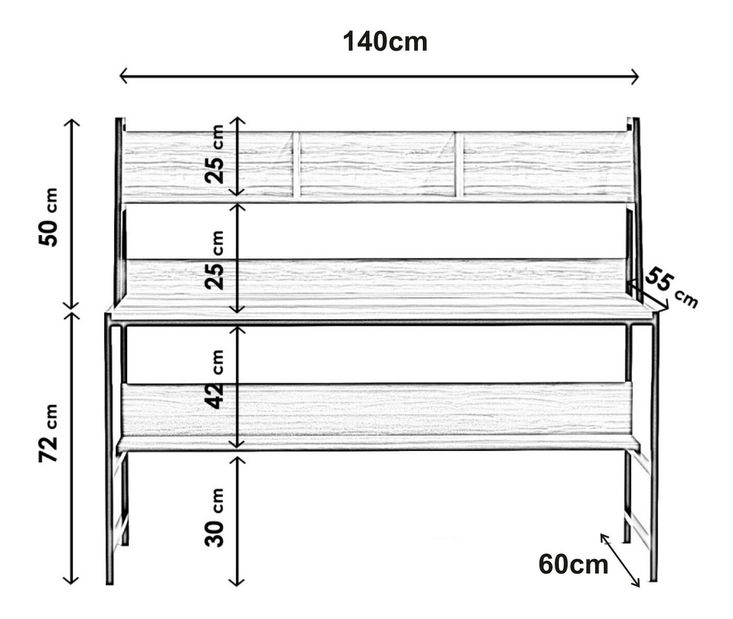 PC asztal Demeter (fekete)