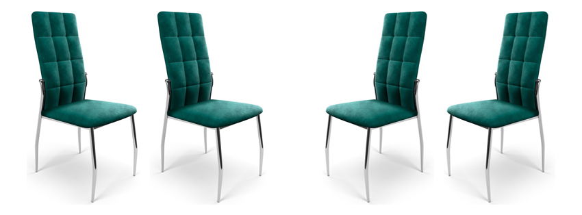 Scaun de sufragerie (4 buc.) K416 (verde închis) *vânzare stoc
