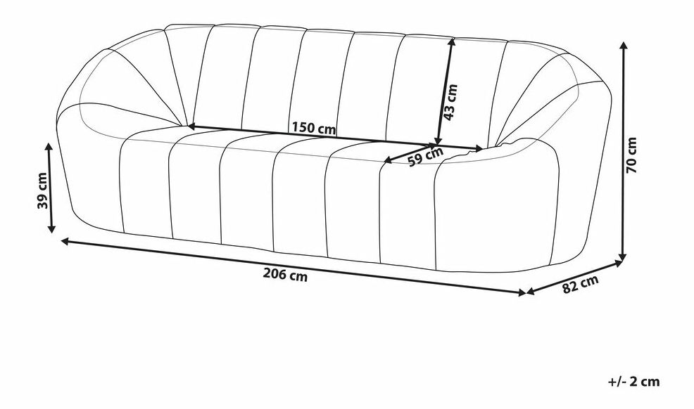 Pohovka trojsedačka Lomza (biela)