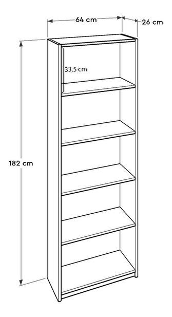 Regál Madobo 3 (szonoma tölgy) 