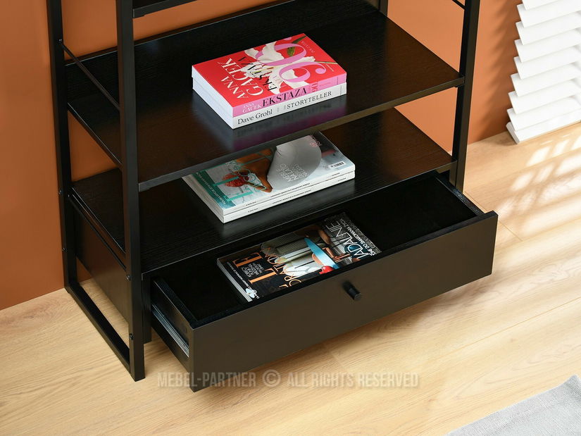 Regál Luca (fekete fa + fekete)