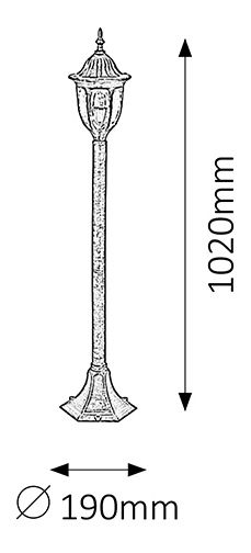 Iluminat pentru exterior Milano 8375 (antic auriu)