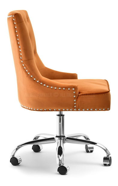 Stolička Sonia (oranžová + chrómová)