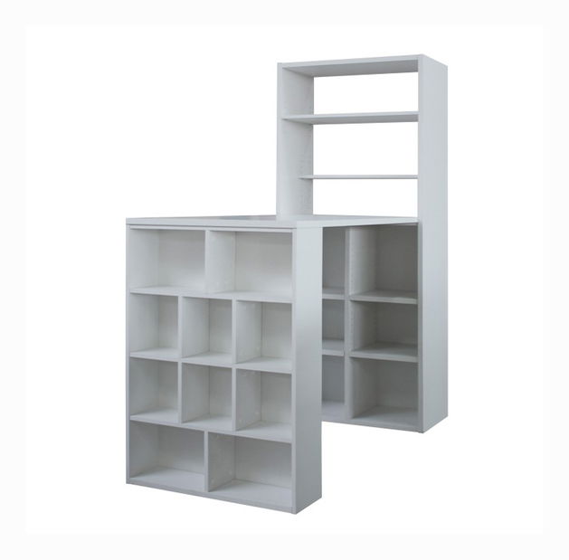 Regál s barovým pultom Gema (biela)