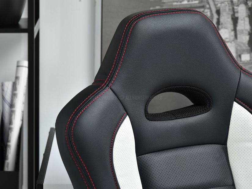 Gamer szék Race (fehér + szürke)