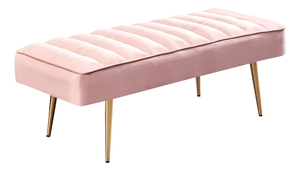 Bancă Friesia (Roz + Crom-auriu)