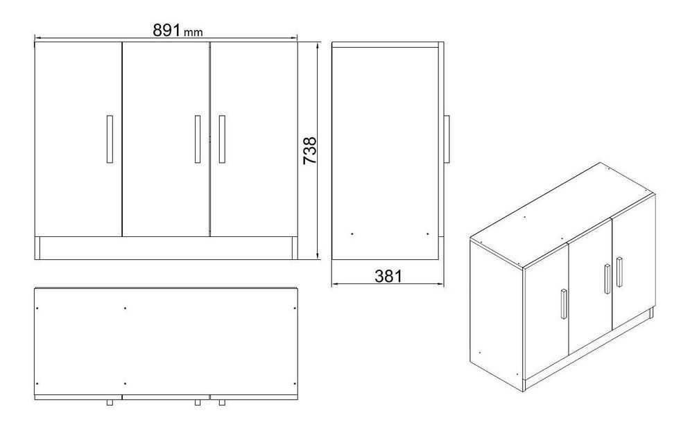 Uredski set Vincent 12 (bijela)