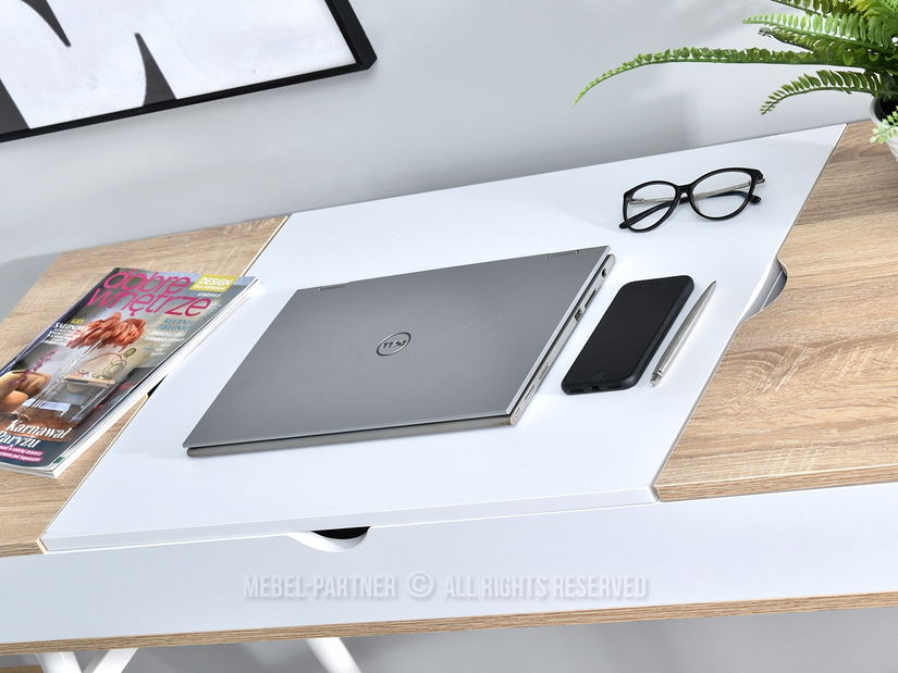 PC stolić Vicken (hrast + bijela)