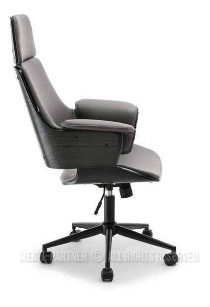 Kreslo Clementine (čierne drevo + sivá)