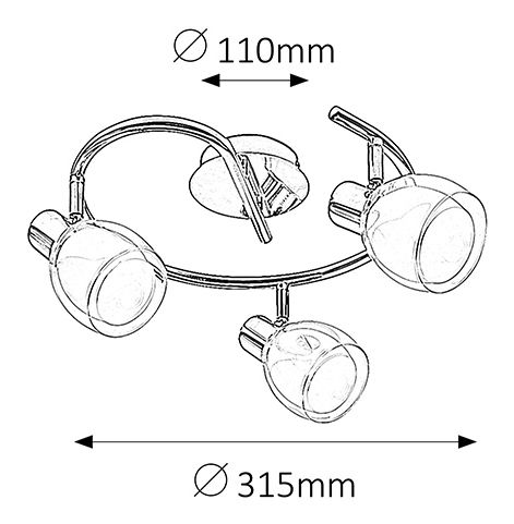 Bodové svietidlo Dave 6837 (chrómová)