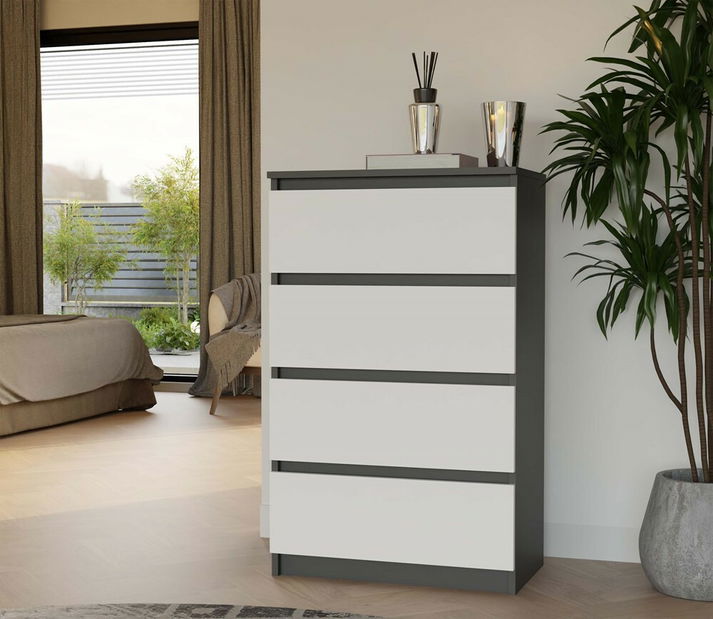 Komoda Musecalo 2 (antracit + biela)