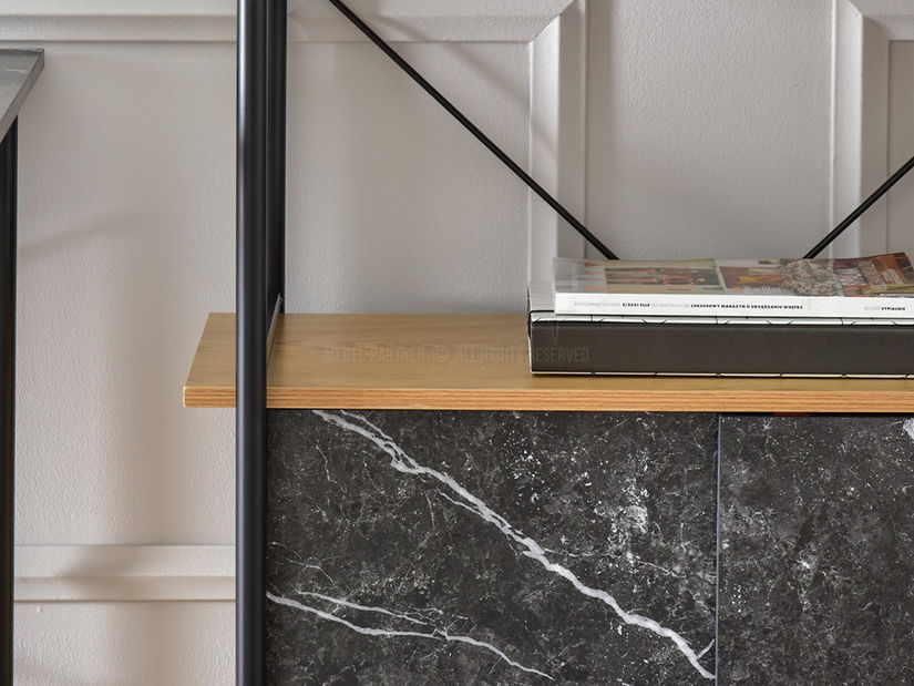 Regál Almasa A2 (fekete márvány + fekete)