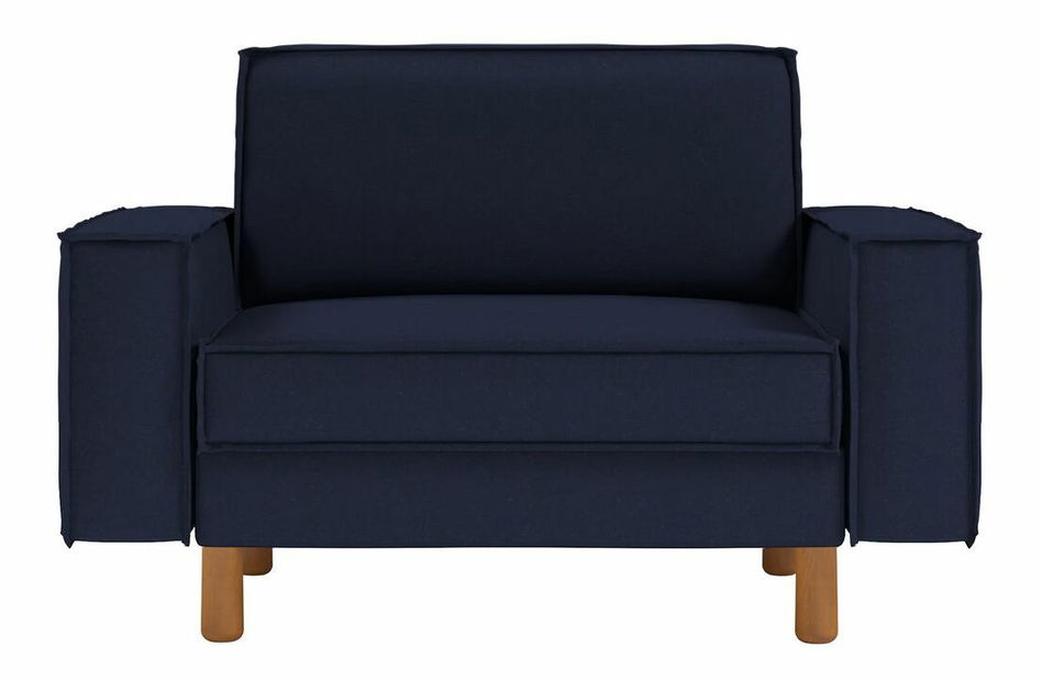 Kreslo Spary L (tmavomodrá + orech)