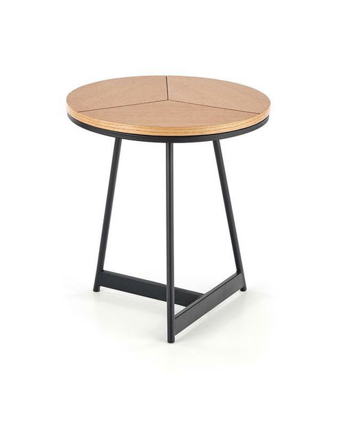 Stolić za kavu Kami (prirodno drvo + crna)