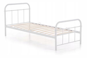 Fém ágy 90 cm Pavot (fehér) (ágyráccsal)