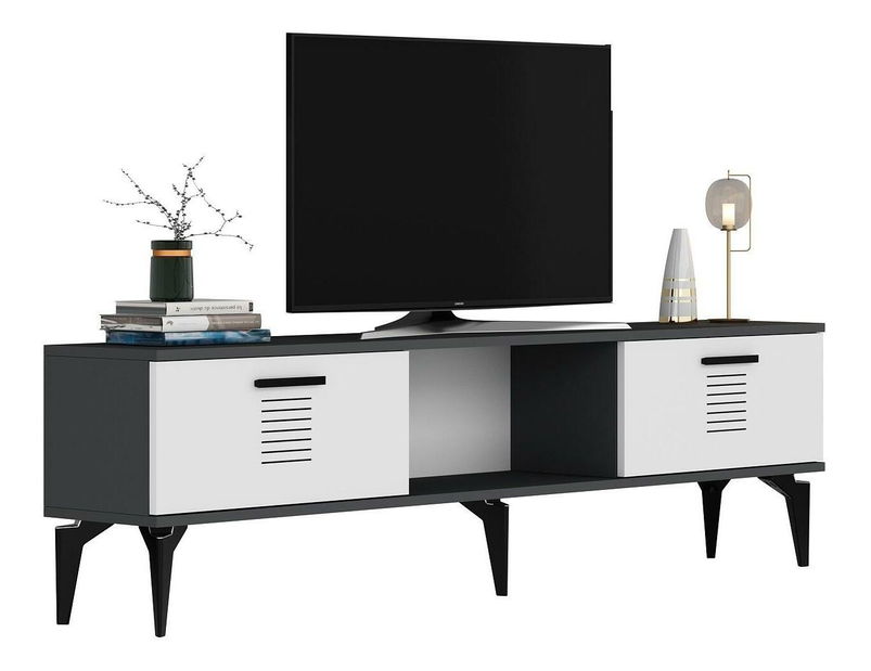 Masă TV/Dulap Vipapo 11 (antracit + alb) 