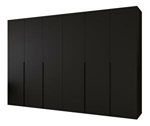 Dulap de haine 300 cm Alice 1 (Negru + Negru)