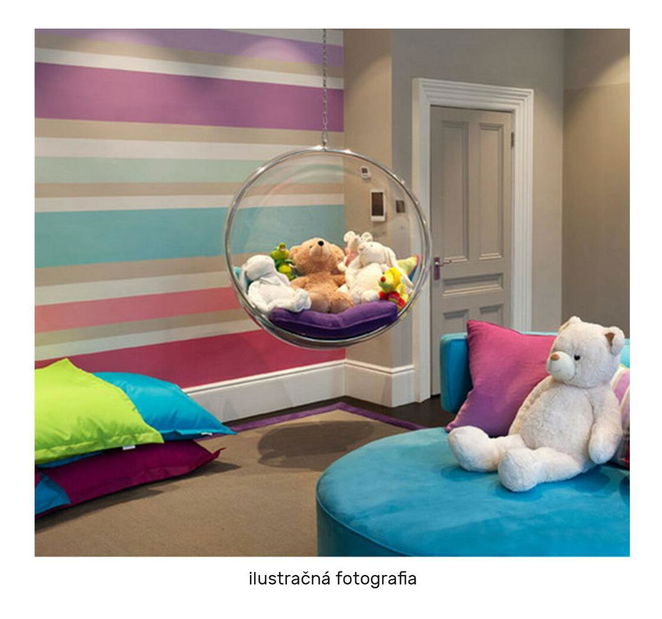 Függesztett hintafotel Belgica 1 (transzparens + arany + fehér) 