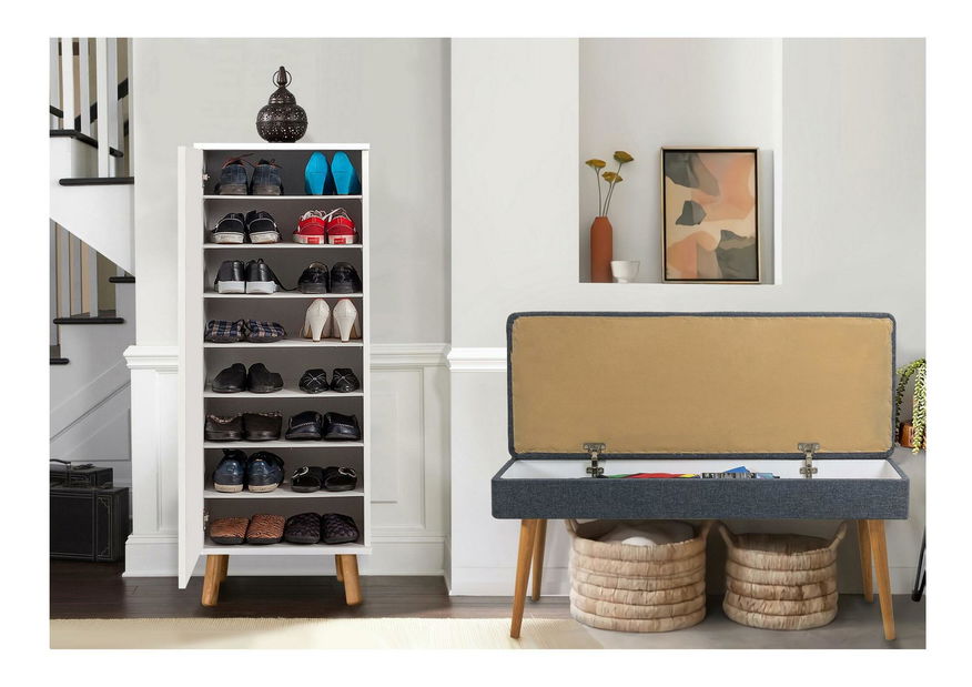 Mobilier hol Beside 1 (alb + albastru închis)