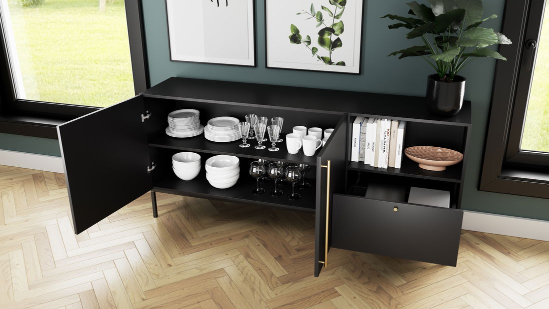 Komoda Loyd (čierna matná)