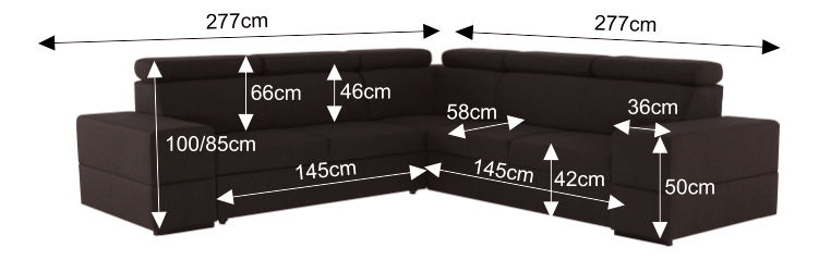 Colțar Mone (maro închis) (D)