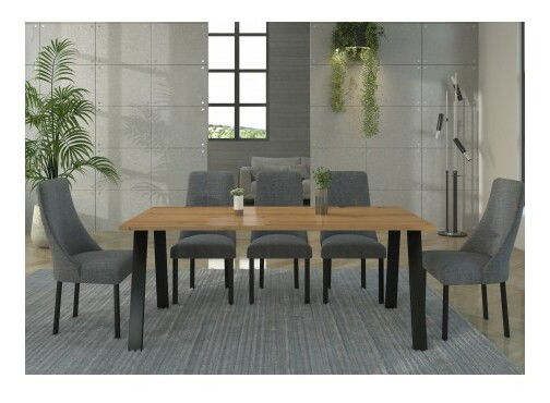 Masă de sufragerie Kermit 185x90 (stejar artisan) (pentru 4 6 persoane)