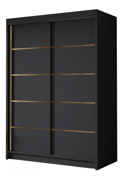 Ormar za garderobu s kliznim vratima Varentona IV 120 (bijela + zlatna) 