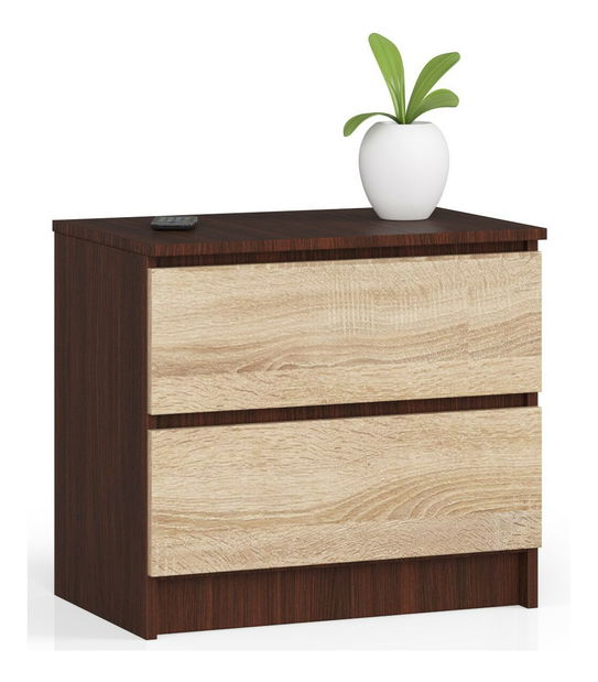 Nočný stolík Kalista (wenge + dub sonoma)