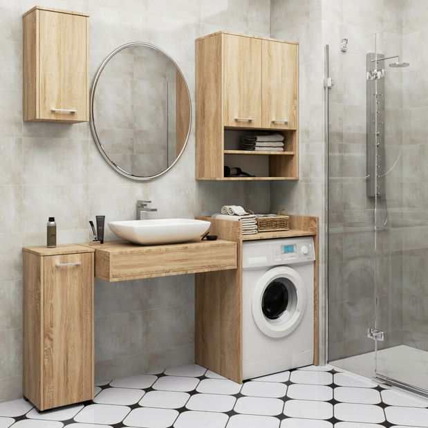 Kúpelňová skrinka na práčku Fritas (dub sonoma)