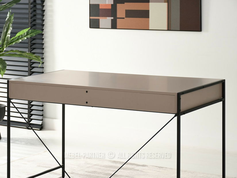 PC asztal Unica (bézs + fekete)